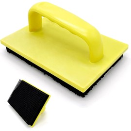 Selloria Stippling Brush Set with Handle, 15 cm x 10 cm, Yellow, Includes Artex Texture Tool for Wall Decoration