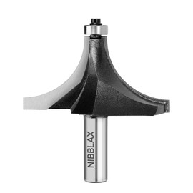 NIBBLAX Radius 1-1/16" Round Over Router Bits with 1/2" Shank Roundover Router Bit Edging Router Bit Set Corner Rounding Edge Forming Bit