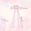 8 PCS Silky Satin Hair Bows Clips, Ribbon Pink Hair