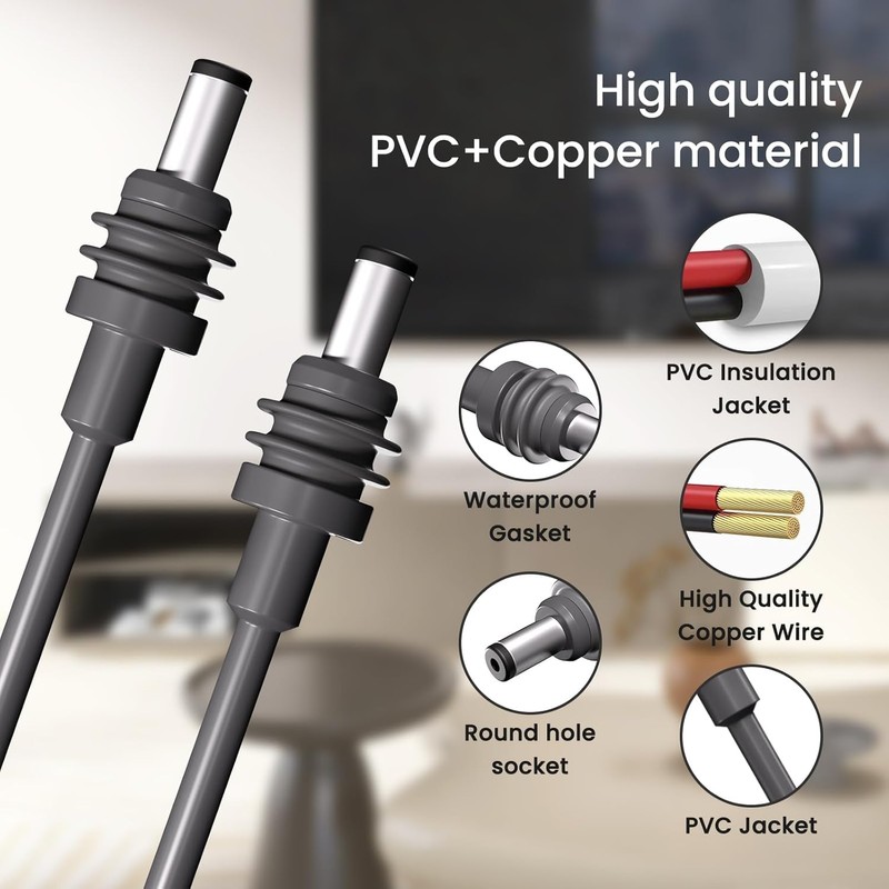 daboot Starlink Mini DC to DC Power Cable 16AWG Replacement