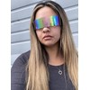 ShadyVEU 80s Futuristic Cyclops Mono Lens Mirrored Cyberpunk Visor Sunglasses