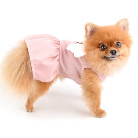 PADEFUL Dog Dress Harness and Leash Set for Small Dogs Girl Cute Angle Wing Puppy Vest Harnesses Cat Princess Dresses Summer Doggie Skirt Sundress Chihuahua Yorkie Clothes, Pink, XL