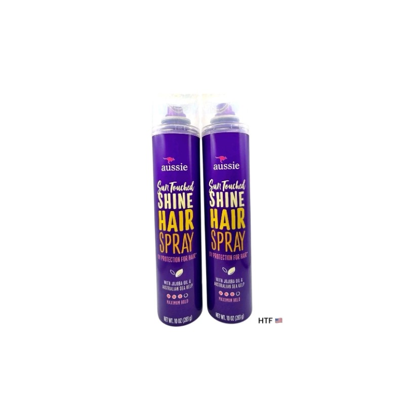 2 Pack Aussie Sun Touched Shine Hair Spray Jojoba Oil