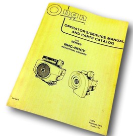 Onan Nhc-Nhcv Industrial Engines Operators Service Manual Parts Catalog Repair