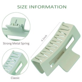 Bridesmaid Hair Claws Bachelorette 4.1 Inch Square Hair Clips Set of 5 Bridal Shower Hair Claw Clips ideas Gift for Wedding Party Favors Bridesmaid Proposal Gifts (White&Blue) (9pcs-White & Green)