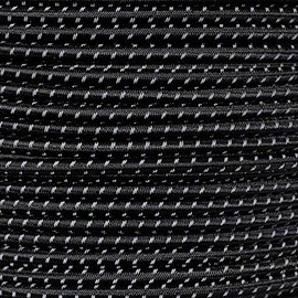 West Coast Paracord Elastic Bungee Nylon Shock Cord - 3/16 in x 50 ft, Black w/ 2 Reflective Tracers