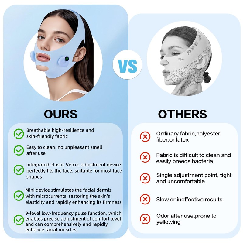 PMOTPKOM V-Shaped Face Machine Double Chin Reducer, Electric Double Chin