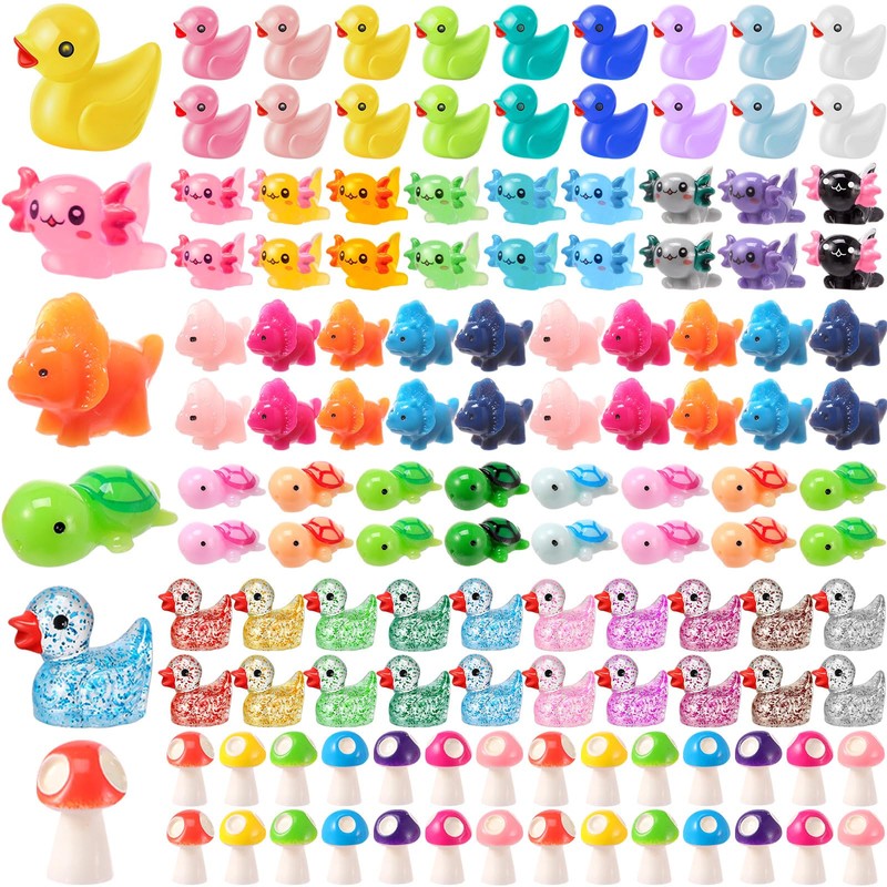 Barydat Barydat 200 Pcs Mini Resin Animals Figures Small Variety
