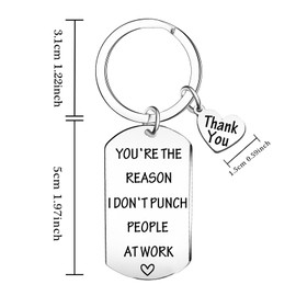 Ghloyza Funny Coworker Gifts You are the Reason Keychain Gifts Coworkers Work Friends Gifts Christmas Birthday Gifts for Women Colleagues Co worker Office Thank You Appreciation Gifts For Bosses