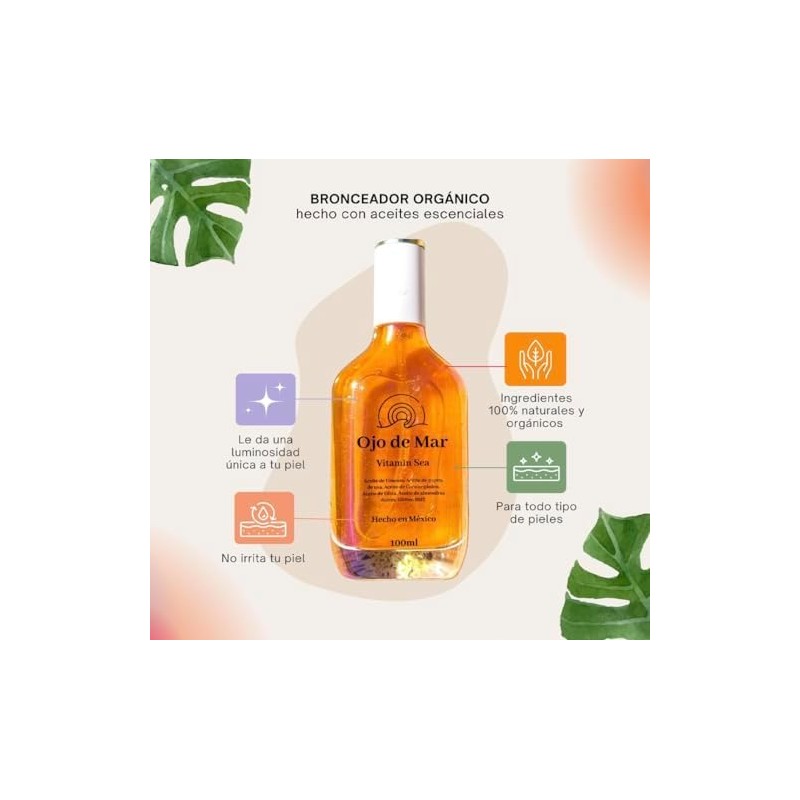 Bronceador Orgánico Ojo de Mar – Bronceado Dorado Duradero 100