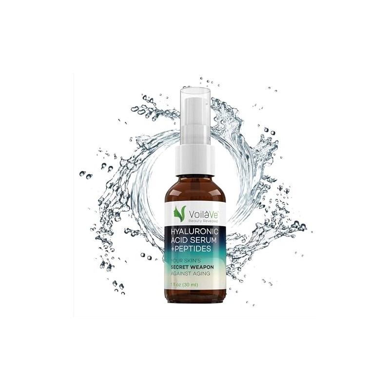 VoilaVe Hyaluronic Acid Serum Vegan Face Moisturizer Advanced Formula with