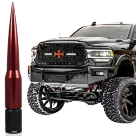 TRUE SPIKE Red Bullet Antenna for Dodge Ram All Models and Years 1500 2500 3500