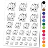 Jolly White Rhinoceros with Bird Friends Temporary Tattoo Water Resistant