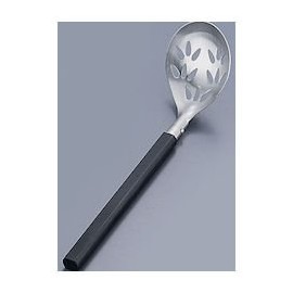Endo Shoji QTL6302 TKG Perforated Ceramic Spoon, Commercial Use, Main Body: 18-8 Stainless Steel, Handle: Pakkawood, Made in Japan
