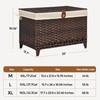 Honjourai Wicker Storage Basket with Lid,Rattan Shelf Basket with Removable