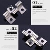 jackfru WPC Clips, 100 Pieces, Patio Clips, WPC Plank Mounting