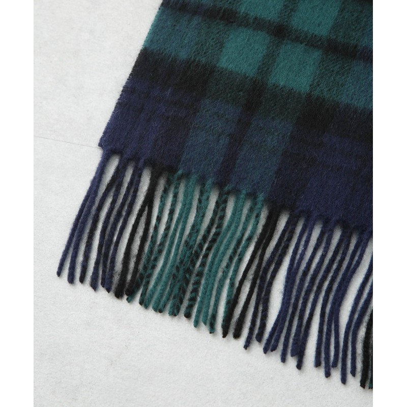 Nano Universe 668-4241202 Men's Soft Cashmere Blend Check Scarf, 060