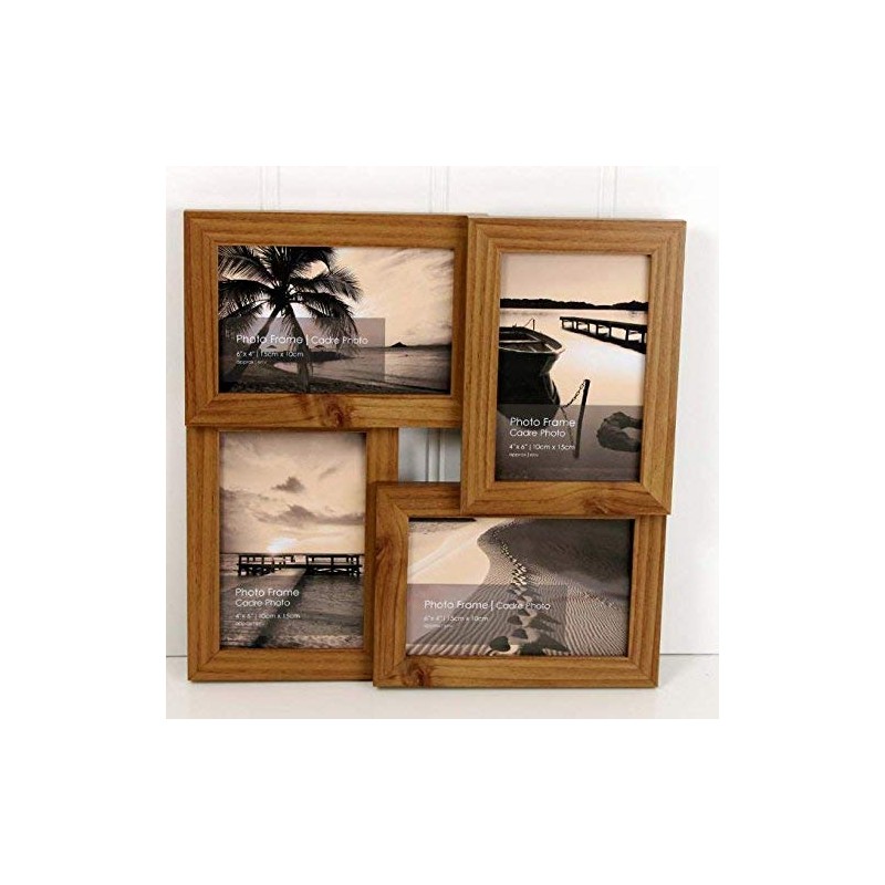Standing & Wall Mounted 4 Picture Photo Frame 4" x