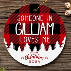 Family Ornament Gilliam Someone in Gilliam Loves Me - Long Distance Gilliam 3'' Plastic