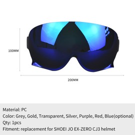HUIOP Helmet Lens,Helmet Visor Replacement for SHOEI JO EX-ZERO CJ3 Helmet Motorcycle Wind Shield Helmet Lens