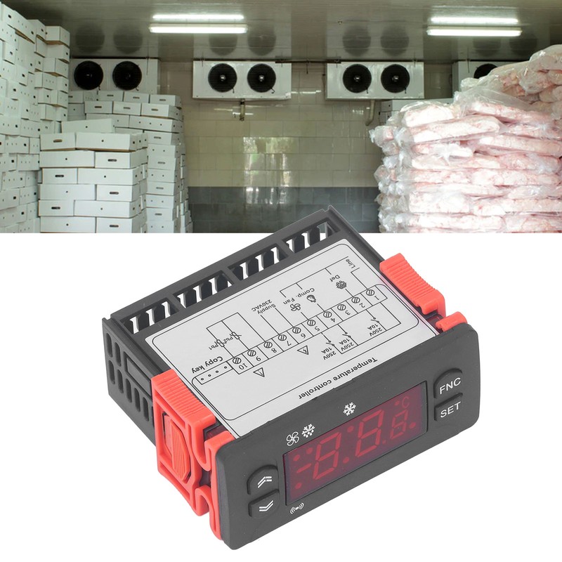 Temperature Controller Fahrenheit Celsius Switchable Digital Display NTC Sensor Thermostat