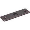 Top Knobs TK741BLK Barrington Collection 3" Channing Backplate, Flat Black