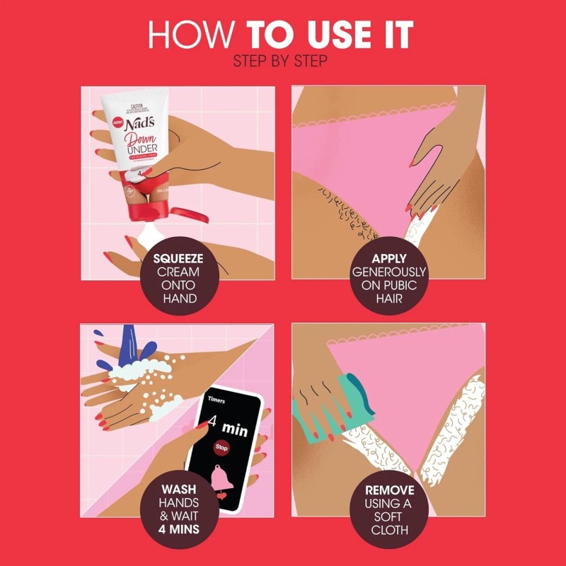 Nad's Down Under Cream for Women, Intimate Hair Removal Cream