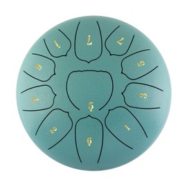 6 Inch Steel Tongue Drum 11 Notes Handpan Drum with Drum Mallet Finger Picks Percussion for Meditation Yoga QIUNI