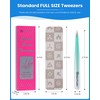 Expert Slant Tip Tweezers with Leather Case, GlamTweeler Sharp &