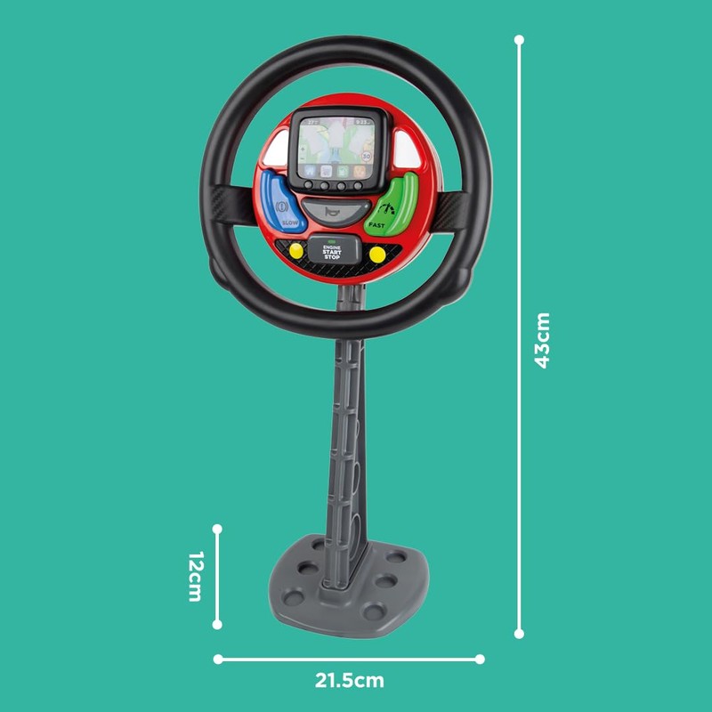 Casdon GPS Steering Wheel. Interactive Driving Toy for Kids 18+