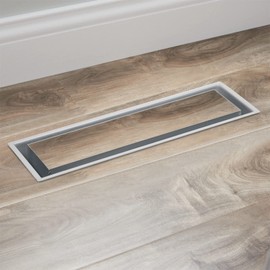 Zion 4" x 10" Flush Mount Floor Registers (Grey)