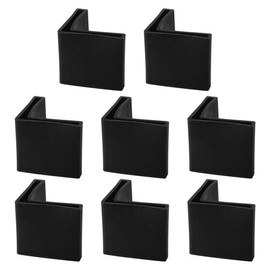 sourcing map 50mm x 50mm Angle Iron Foot Pads L Shaped Plastic Furniture Leg Caps End Covers Floor Protector Black 8pcs