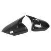 1 Pair Rearview Mirror Cap Carbon Fiber Horn Style Protective