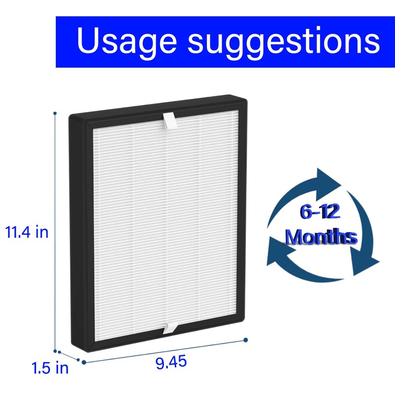 BS-10 Replacement Filter for PARTU BS-10 Air Purifier, 3 IN