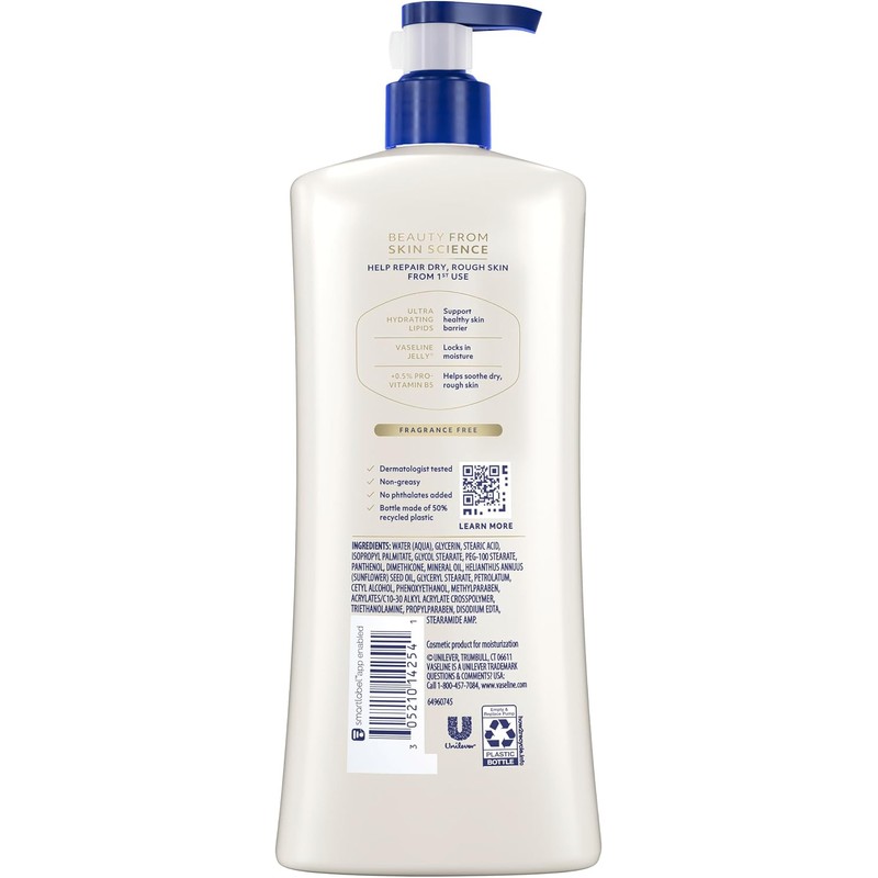 Vaseline Intensive Care Lotion, Advanced Repair Unscented, 32 Ounce