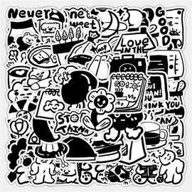 60PCS Kawaii Stickers for Kids,Adults, Cute Japanese Cartoon Sticker, Funny Trendy Waterproof Stickers for Water Bottle Phone Journal Guitar Skateboard