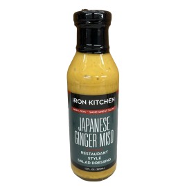 Iron Kitchen Japanese Ginger Miso Restaurant Style Salad Dressing 12 oz