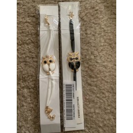Unbranded Black OR White Owl Bracelet Choose Your Color!
