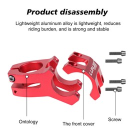 Jupsk 31.8mm Bike Stem, Cycling Bike Stem Short Handlebar Stem Lightweight MTB Stem for Most Bicycle Road Bike BMX MTB