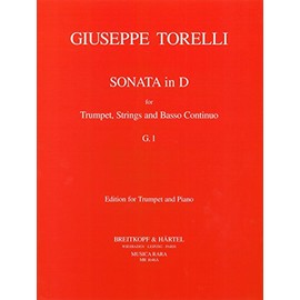 Torelli: Trumpet Sonata in D Major, G.1 (Solo Part with Piano Reduction)