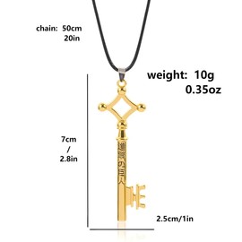 AOT Eren's Key Pendant Necklace - Shingeki No Kyojin Anime Chain - Gifts for Men Women and Fans
