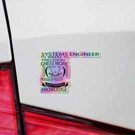 Holographic Decal Stickers of Systems Engineer Premium Waterproof Vinyl Decal Stickers for Laptop Phone Accessory Helmet Car Window Mug Tuber Cup Door Wall Decoration NVCVER3g24790HO
