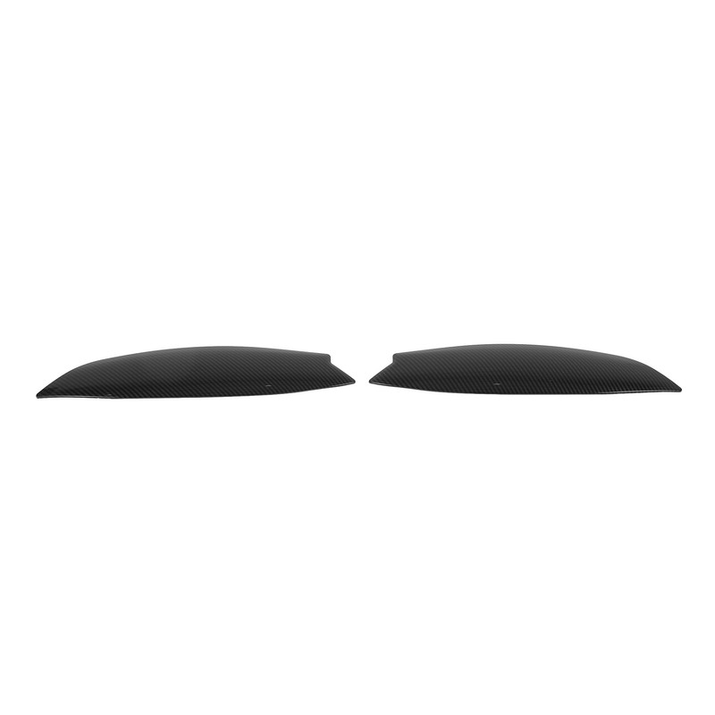 2Pcs Headlights Eyelids Cover Lamp Sticker Carbon Fiber Pattern Replacement
