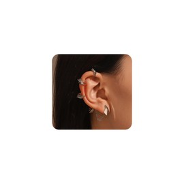 1 Pcs Punk Devil Ear Cuff Earrings for Women Men Gothic Dragon Claw Cartilage Ear Wrap Earring Vintage Non-Pierced Demon Earrings Jewelry Accessories