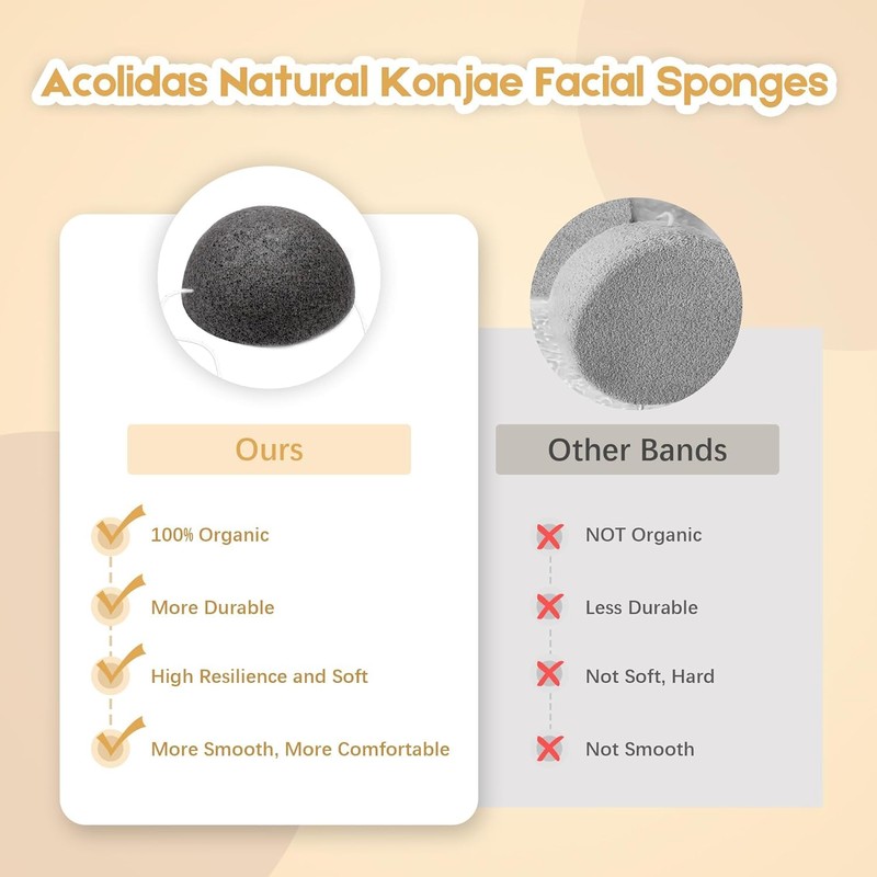 SILSTAR PROFESSIONAL Konjac Sponge Facial Sponge Bath Sponge Great Cleansing