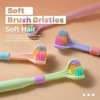 GANPUB 2 Pcs Three-Sided Soft Hair Toothbrush, Deeply and Thoroughly
