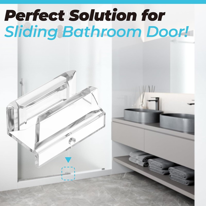 Clear Acrylic Sliding Shower Door Bottom Guide with Screw fits