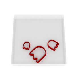 Custom Cutters Ghost Shape Cutters | Mini/Tiny Plastic Cutter for Baking, Fondant, Clay, Pastry, Icing, Jewellery (1.5/2/3CM) v2