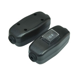FILSHU SPDT 3 Position Inline Cord Switch On Off ON Black(2PCS)