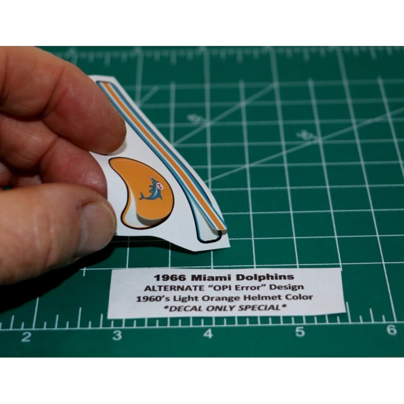 1966 OPI Error Miami Dolphins "A" Football Gumball Helmets *DIECUT
